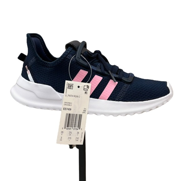 adidas Originals U-Path Run Youth Girls Sneakers Size 3 Navy Blue Lavender Shoes - Picture 1 of 11